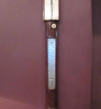 Fine Early Victorian Rosewood Bow Fronted Glasgow Stick Barometer