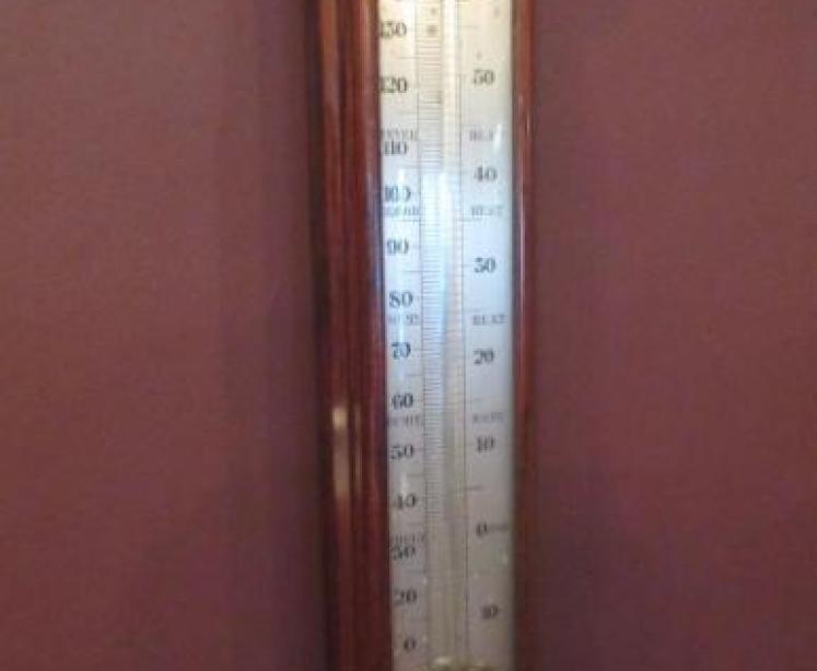 Fine Early Victorian Rosewood Bow Fronted Glasgow Stick Barometer - Image 4