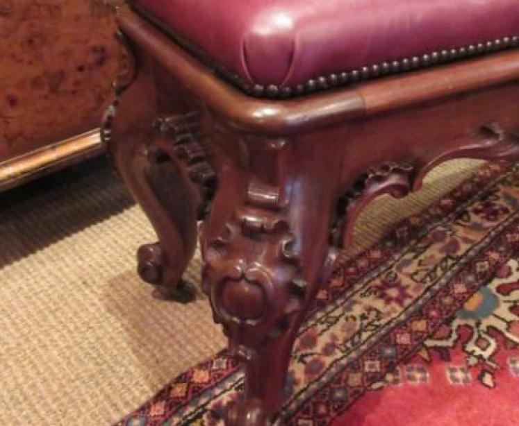 William IV Period Rococo Style Long Stool - Image 2