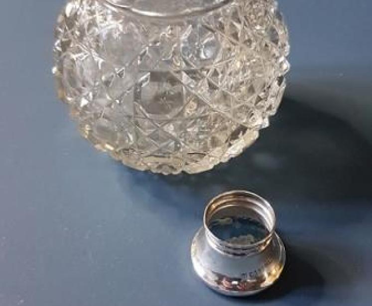 George V Period Silver & Enamel Top Scent Bottle - Image 7