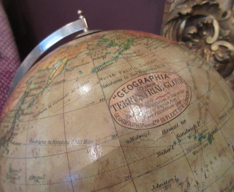 1920's Geographia 10" Paper Mache Terrestrial Globe - Image 4