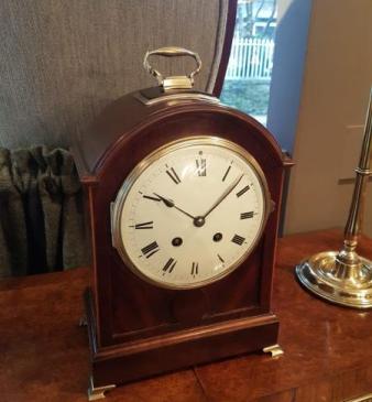 Edwardian Period Inlaid Striking Mantel Clock