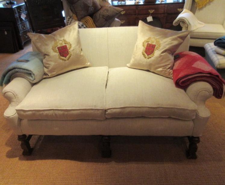 Late 19th Century Upholstered Two Seater Sofa - Image 1