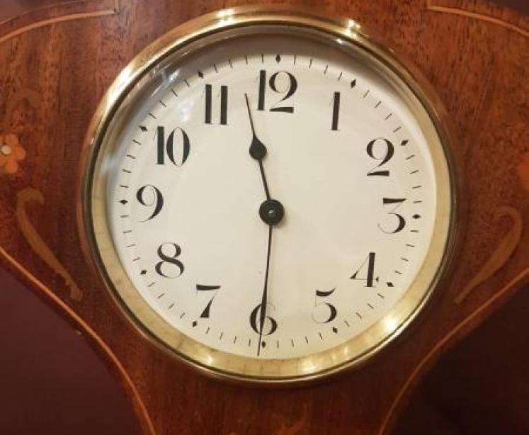 Inlaid Edwardian Mantel Clock - Image 4