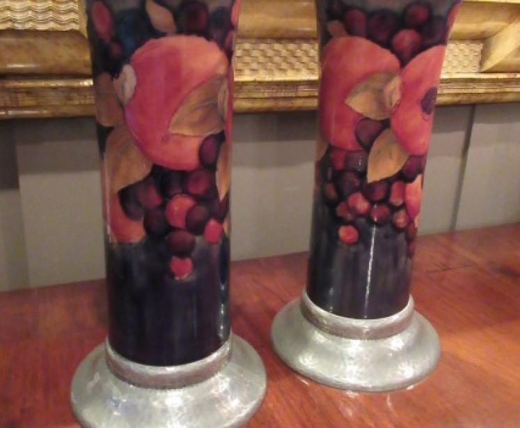 Pair of Moorcroft for Liberty Pomegranate Vases - Image 1