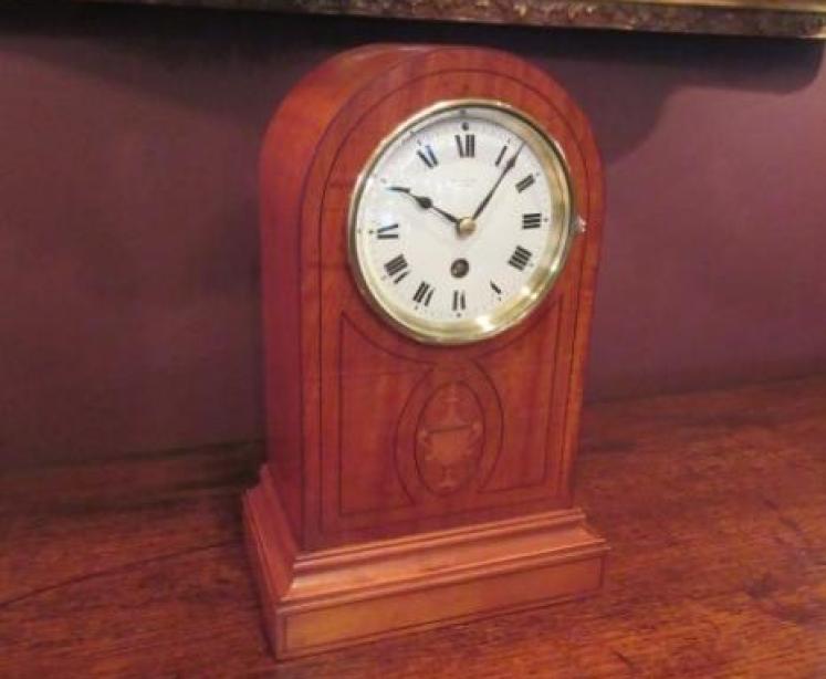 Superb Edwardian Period Satinwood Mantel Clock - Image 5