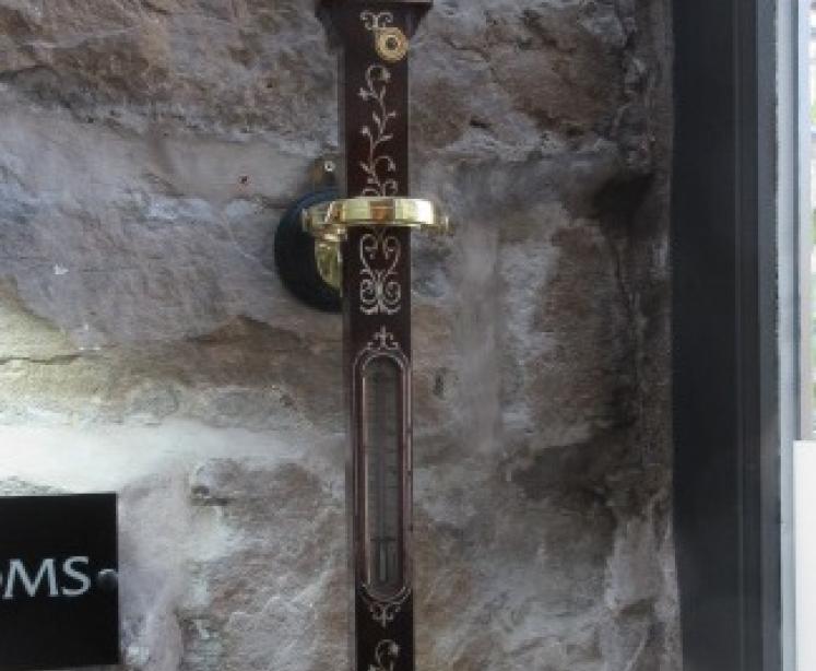 Early Victorian Rosewood Inlaid Marine Stick Barometer - Image 2