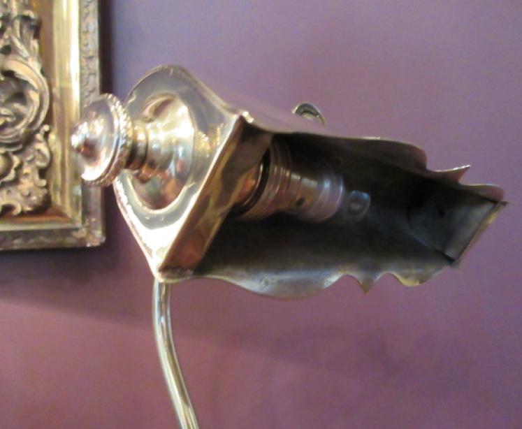 Edwardian Period Cast Brass Adjustable Desk Lamp - Image 4