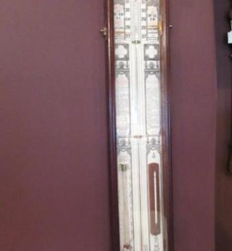 Victorian Mahogany Cased Admiral Fitzroy Barometer