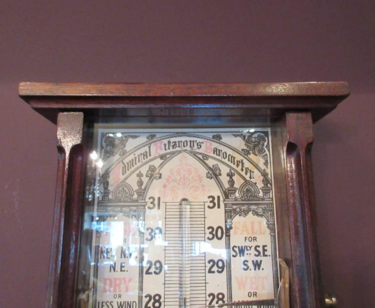 Victorian Mahogany Cased Admiral Fitzroy Barometer - Image 5