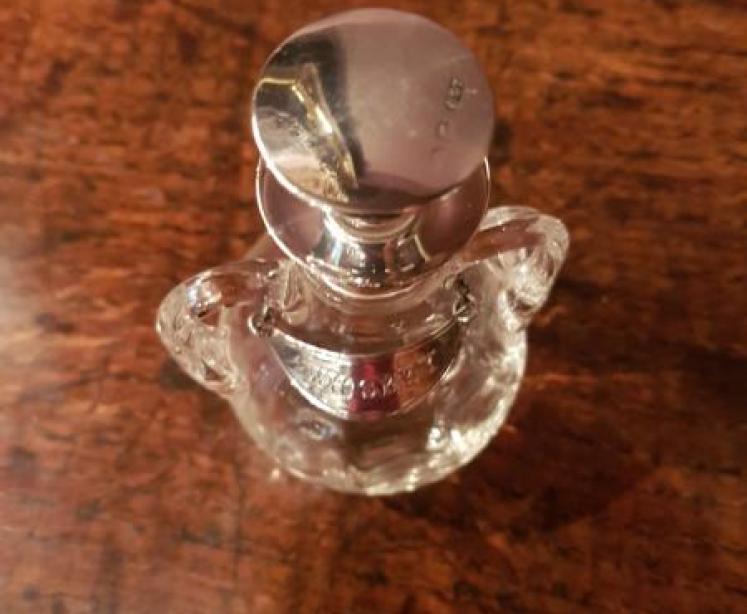 Unusual Silver Mounted Whisky Noggin and Label - Image 4