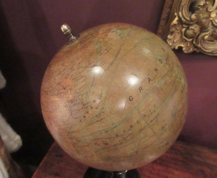 Late 19th Century 9" Plaster Terrestrial Globe - Image 2