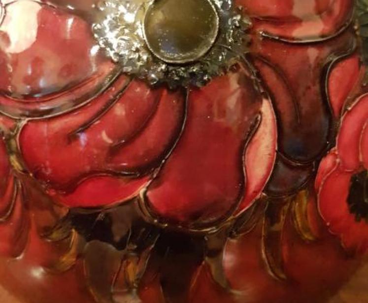 Large Moorcroft Anemone Flambe Vase - Image 3