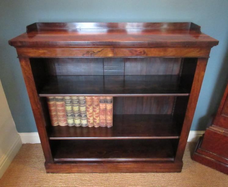 Fine Regency Period Rosewood Open Bookcase - Image 5