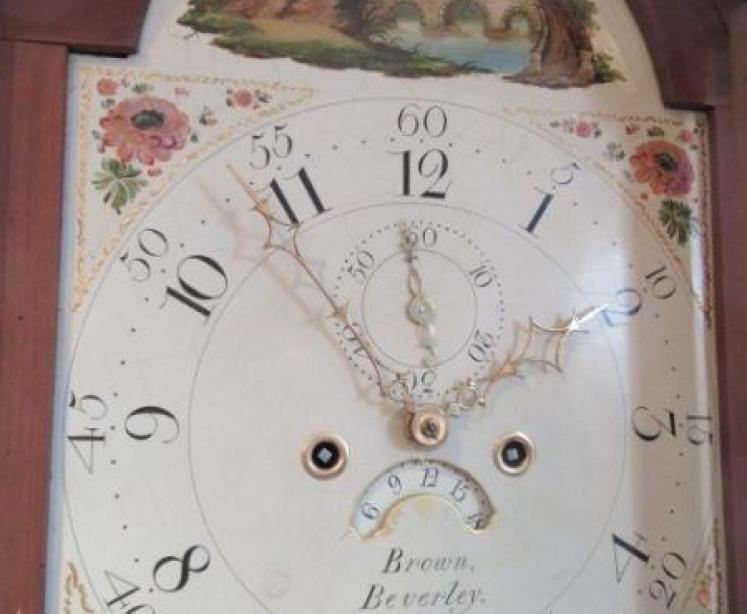 Small George III Period Sheraton Inlaid 8 Day Longcase Clock - Image 2