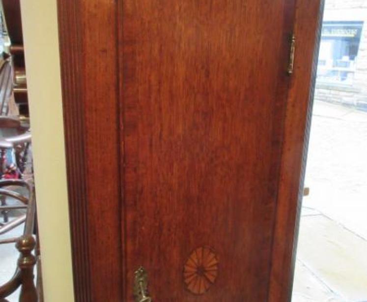 Small George III Period Sheraton Inlaid 8 Day Longcase Clock - Image 3