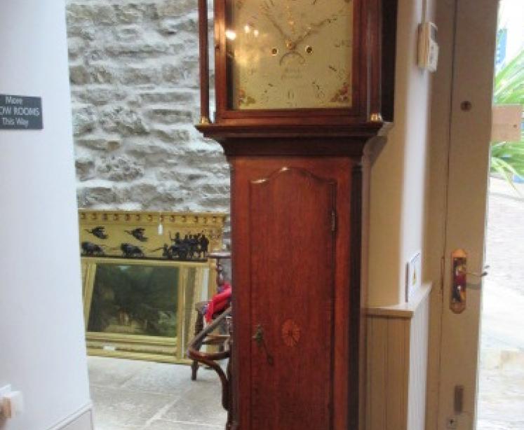 Small George III Period Sheraton Inlaid 8 Day Longcase Clock - Image 5