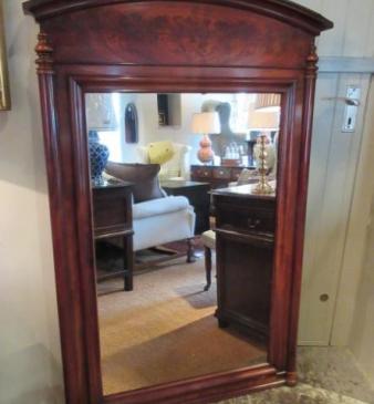 William IV Period Flame Mahogany Hall Mirror