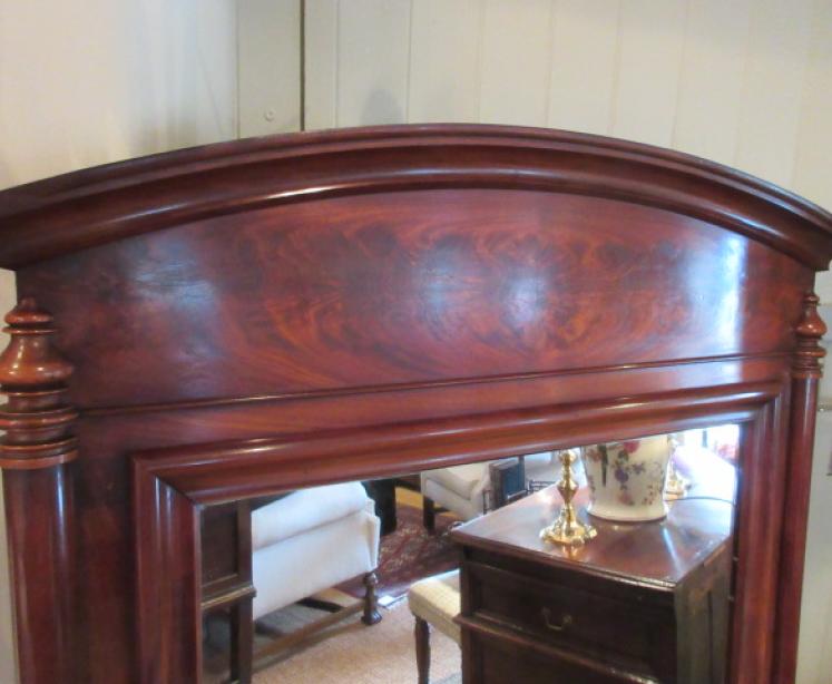 William IV Period Flame Mahogany Hall Mirror - Image 2