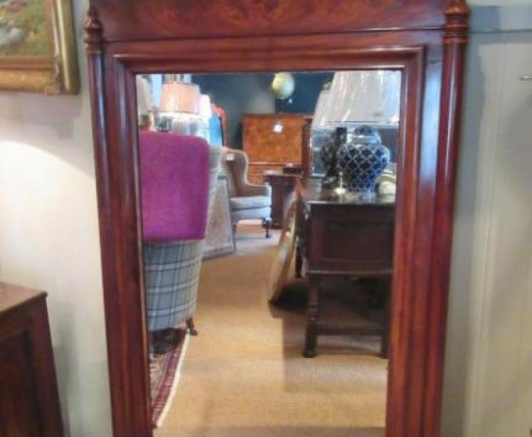 William IV Period Flame Mahogany Hall Mirror - Image 5