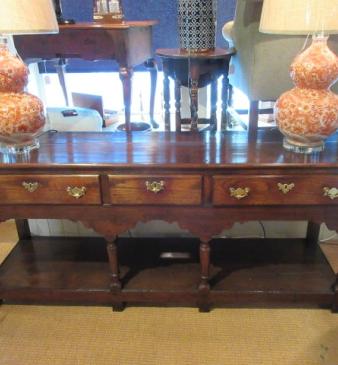Superb George II Period Open Pot Board Dresser