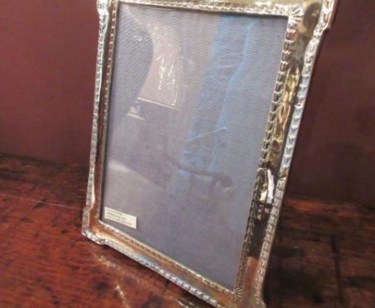 Large George V Period Antique Silver Photo Frame - Image 5