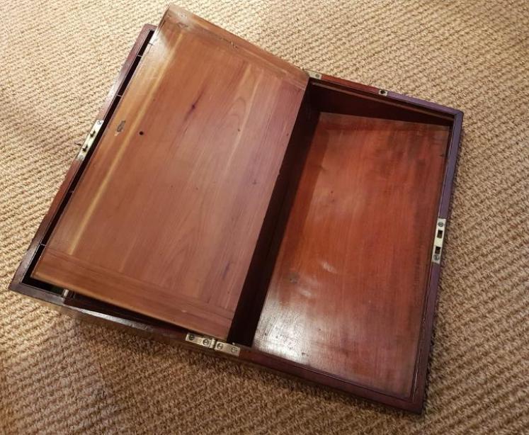 Regency Mahogany Campaign Writing Slope - Image 4