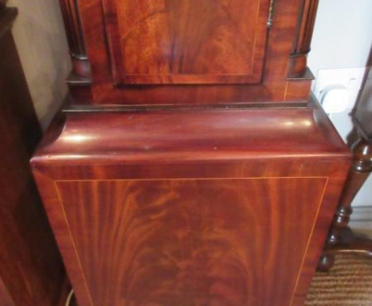 Pretty Regency Period Inlaid 8 Day Longcase Clock - Image 3