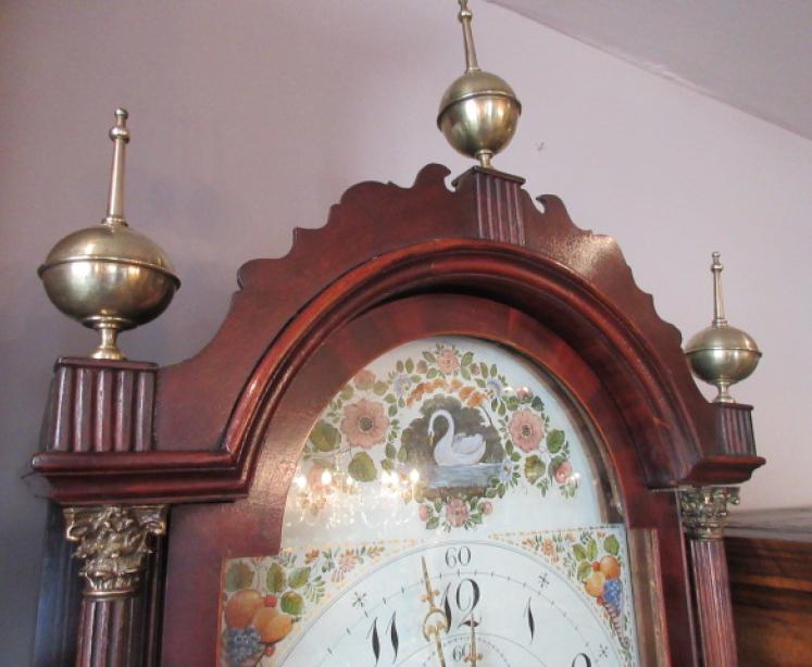Pretty Regency Period Inlaid 8 Day Longcase Clock - Image 4