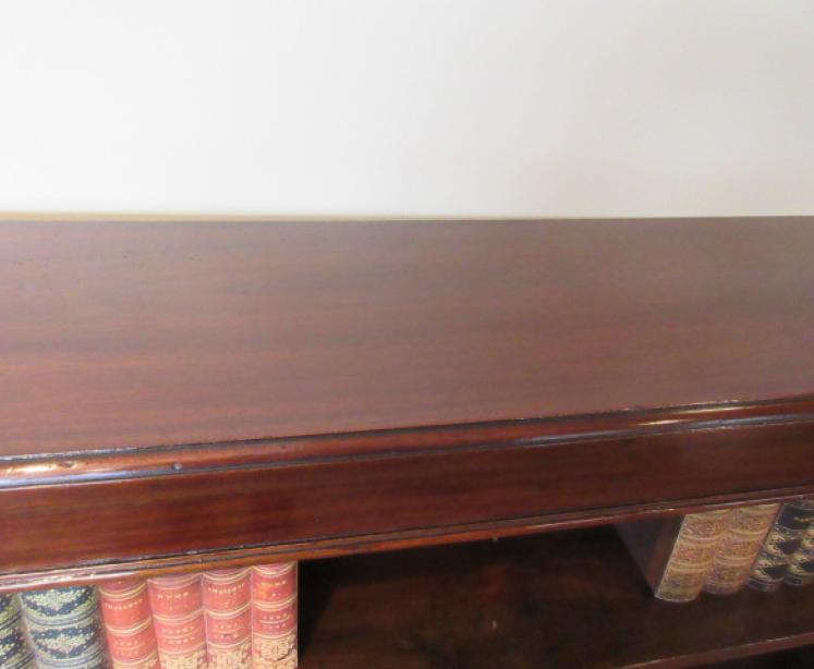 Mid Victorian Polished Mahogany Open Bookcase - Image 4
