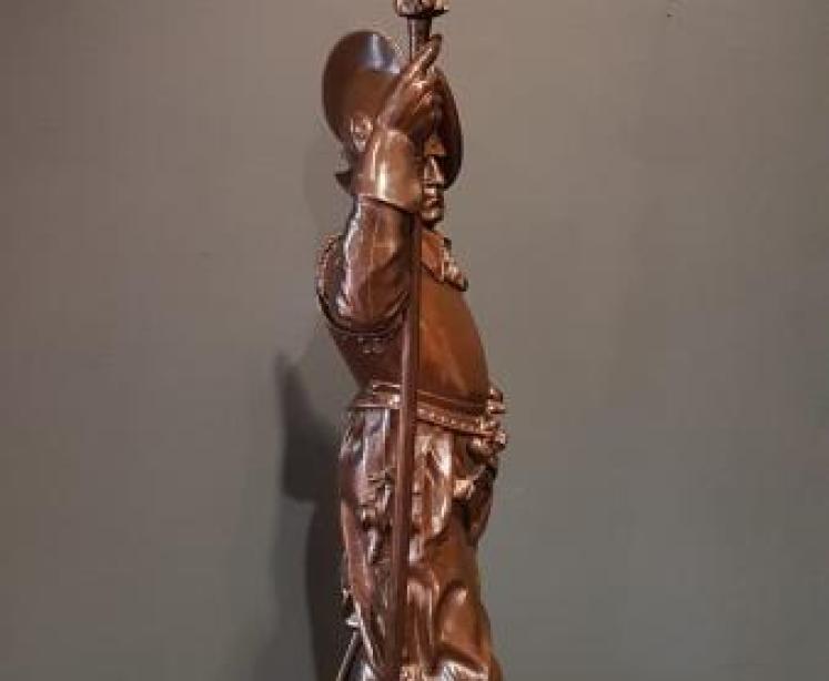 19th Century French Huguenot Bronze Figure - Image 2