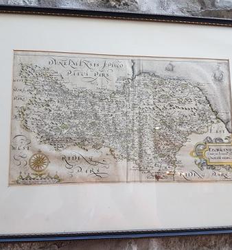 17th Century Antique Map of North Riding Of Yorkshire