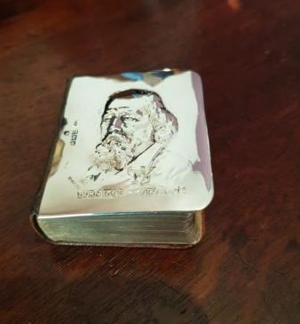Edwardian Silver Miniature Book 'Poetical Works of Alfred Lord Tennyson'