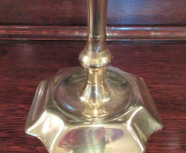 Pair of George III Period Seamed Brass Candlesticks - Image 3