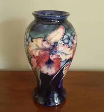 Moorcroft Slipper Orchid Baluster Shaped Vase