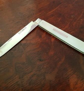 Victorian Antique Silver & Mother of Pearl Fruit Knife