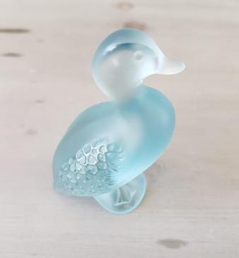 Lalique Blue Opalescent Duck