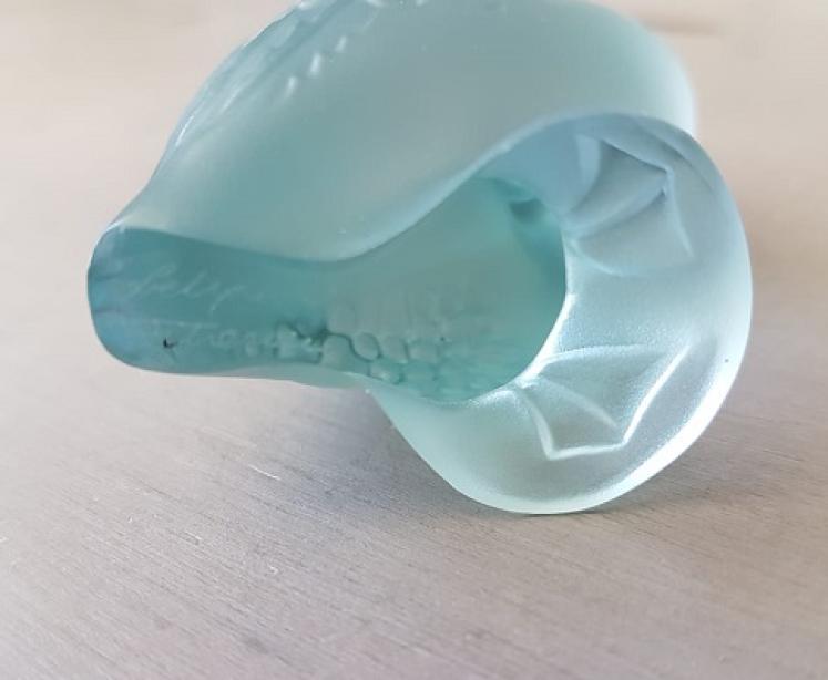 Lalique Blue Opalescent Duck - Image 3