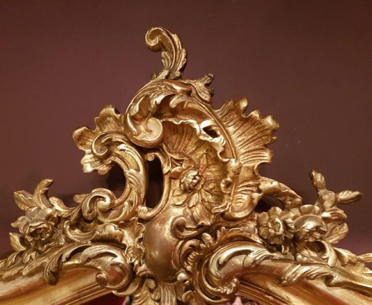 Superb Mid 19th Century Timber Gilt Large Mirror - Image 3