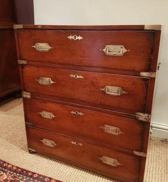 Very Small Regency Period Camphor Wood Military Chest