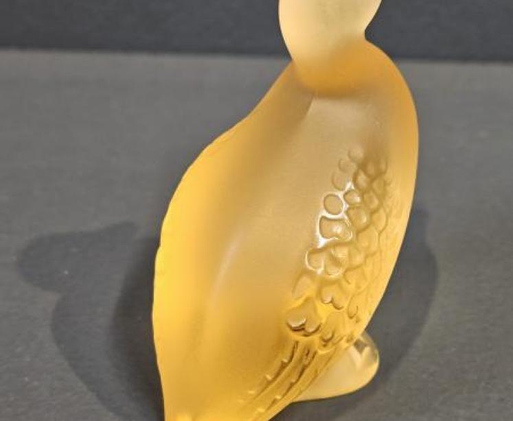 Lalique Amber Opalescent Duck - Image 2