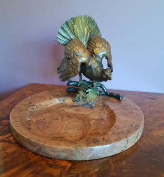 A Superb 1920's Cold Painted Bronze Desk Tidy