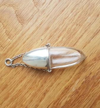 Victorian Silver Hinge Top Travelling Scent