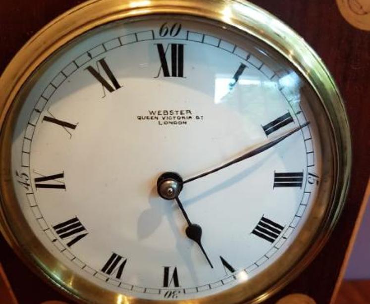 Top Quality Inlaid Edwardian Mantel Clock - Image 3