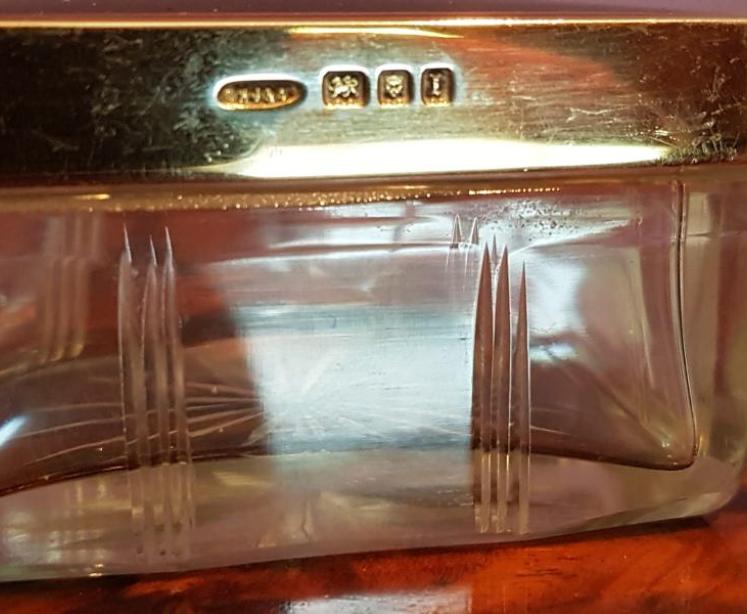 George V Period Silver Gilt And Enamel Six piece Dressing Table Set - Image 3