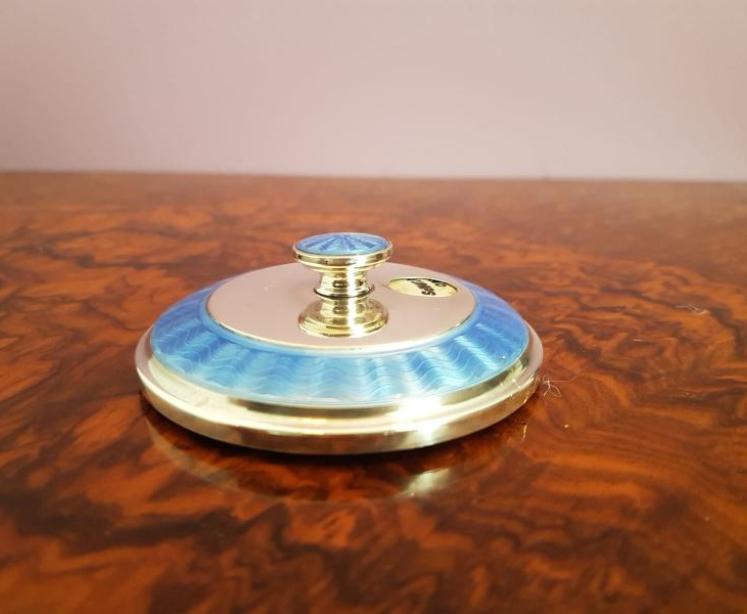 Unusual Antique Silver and Blue Enamel Trump Marker - Image 5