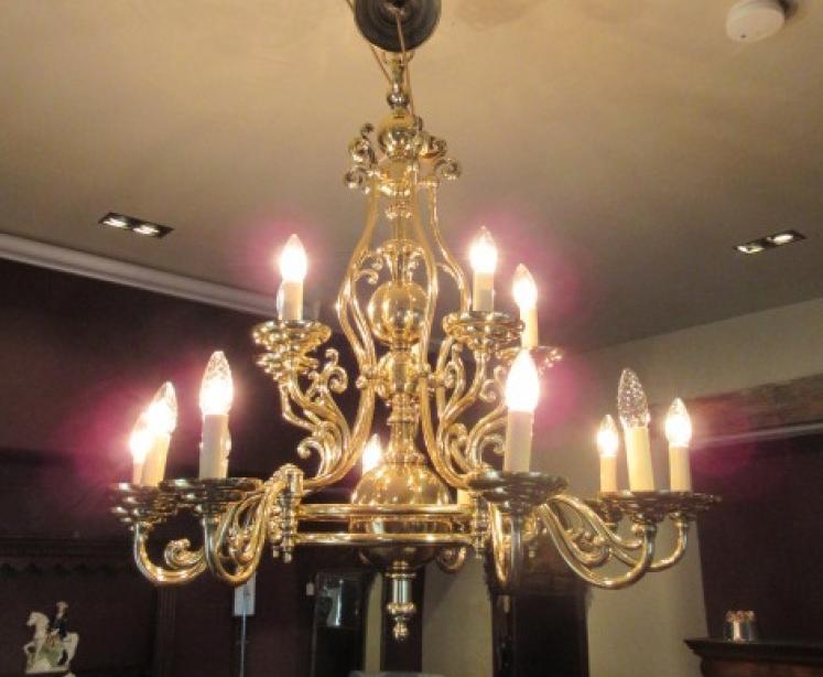 Stunning Late 19th Century Antique Two Tier Chandelier - Image 1