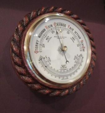 Mid Victorian Polished Oak Aberdeen Ship's Barometer