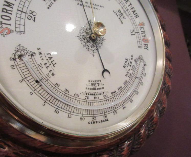 Mid Victorian Polished Oak Aberdeen Ship's Barometer - Image 3