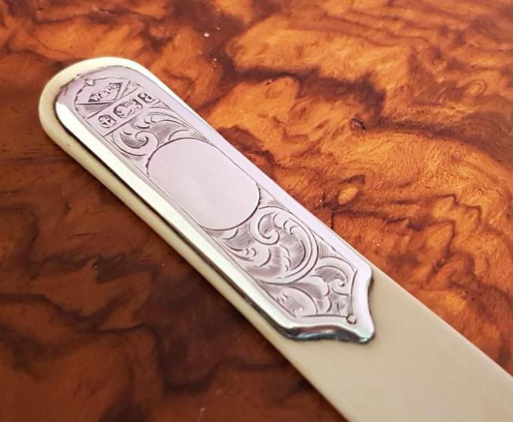 High Quality Victorian Antique Silver Mounted Page Turner - Image 2